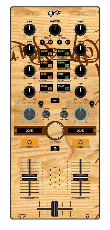 Reloop Mixtour Skin Thudrumble Wood